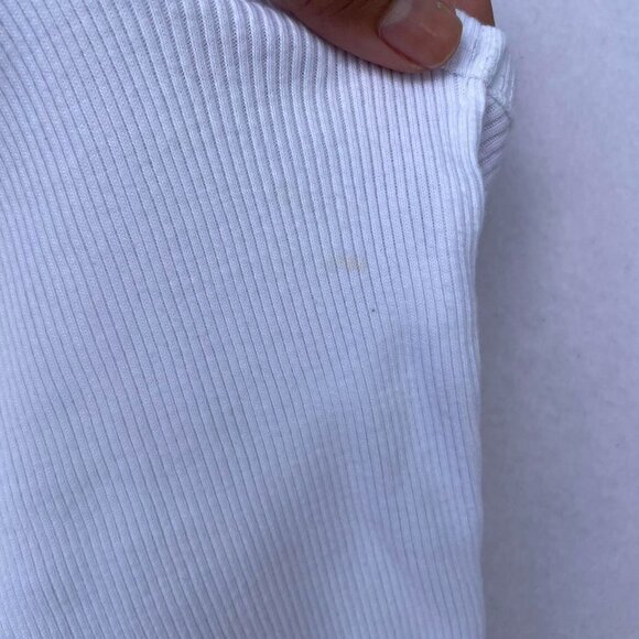 “Good Times Forever” Skeleton Graphic White Ribbed Tank Top Size L Halloween - Picture 4 of 7